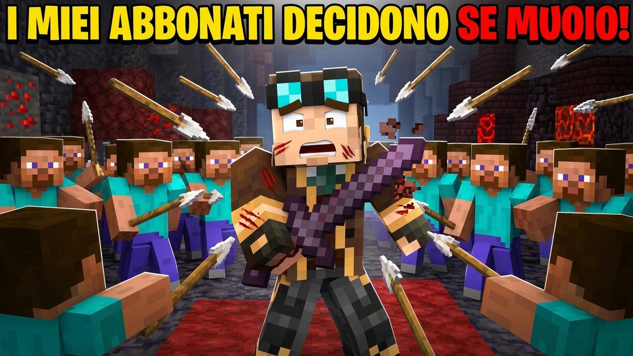 VOI DECIDETE QUANDO LYON MUORE! MINECRAFT HARDCORE IN LIVE CON I MIEI AMICI!