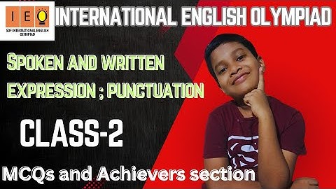 IEO- International English Olympiad | C-15 Spoken and Written Expression; Punctuation | Class-2 |