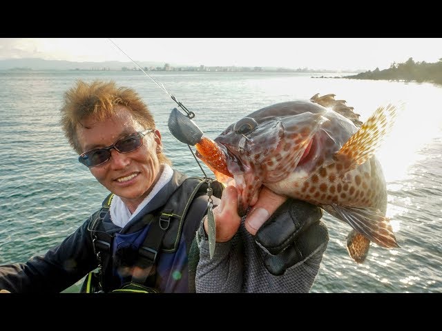 釣り太郎 Rockfish] Grouper game with a spinning fish ball ~ Haruhiko