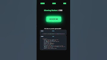 CSS Glow Button | Neon Animations & Hover Effects  mzcode01 #cssbutton #shorts #webdesign #html