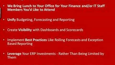 Cognos OnSite Lunch and Learn