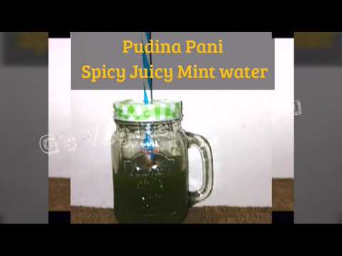 Pudina Pani , Spicy Juicy Mint water Keto Low Carb for Chaat Pani puri