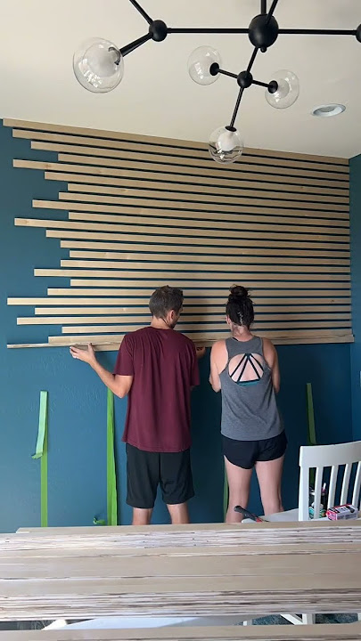 HOW TO DIY a stunning Wood Slat Wall - Melanated Maker DIY