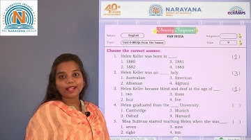 19TH DEC TS CLASS V ENGLISH AMAZING ASSIGNMENT KEY