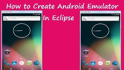 How to create an android emulator in eclipse