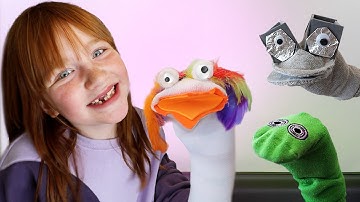 MAKiNG PUPPET FRiENDS!!  Family Craft Puppets with Adley Niko and Navey how to diy, crafts, & gaming