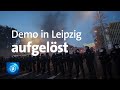 Corona-Proteste in Leipzig: Zusammenstöße nach "Querdenken"-Demo