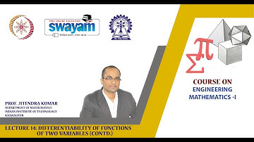 Lecture 14 : Differentiability of Functions of Two Variables (Cont.)