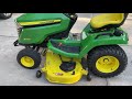 John Deere X580 X590 Transaxle Transmission Oil Fluid Change - No Deck Removal Needed! X500