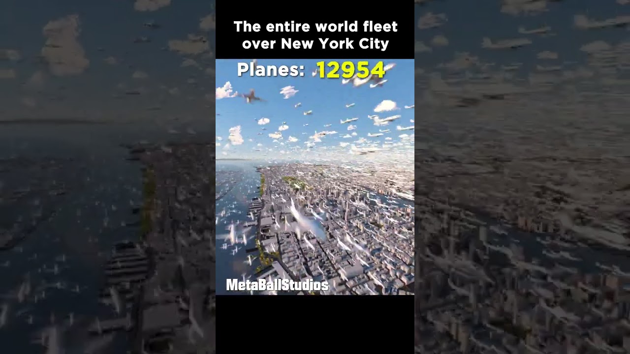 ✈️ Global Aircraft Fleet over New York City! 🤯