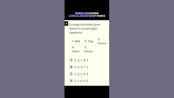 LOGICAL SEQUENCE OF WORDS - VERBAL REASONING #gate #verbalreasoning #reasoningquestions #aptitude
