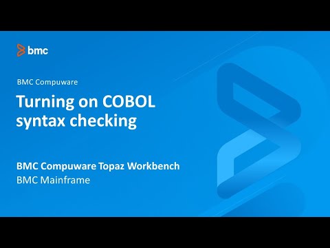 BMC Compuware Topaz Workbench - Turning on COBOL Syntax Checking