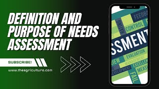 Definition and Purpose of Needs Assessment