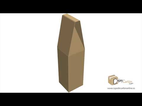 Montaje Caja de cartón para 1 botella de vino