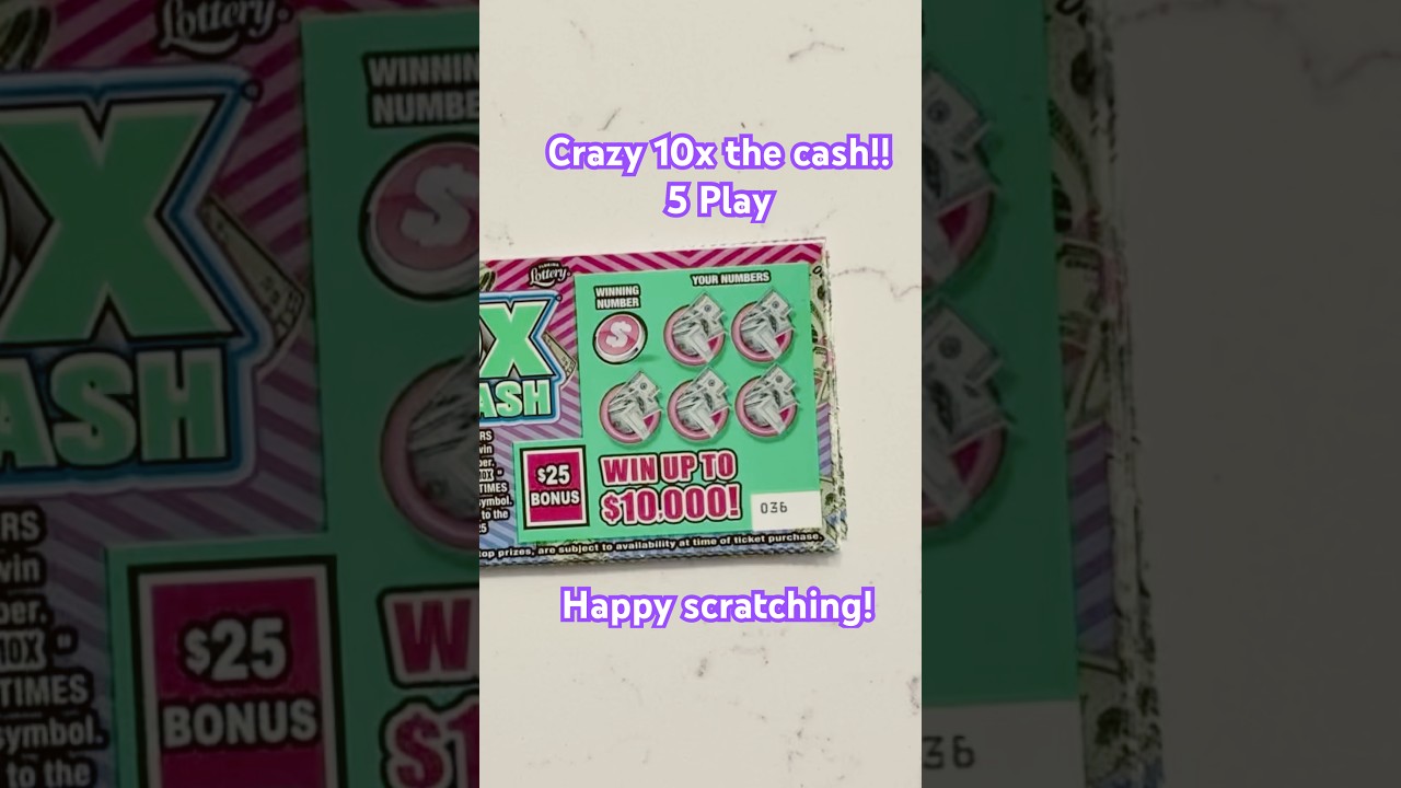 Five Ticket 10x the Cash Florida lotto 