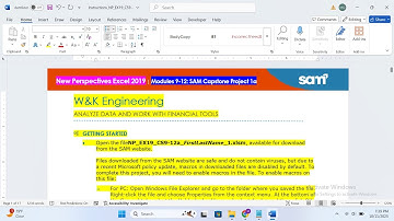 New Perspectives Excel 2019 | Modules 9-12: SAM Capstone Project 1a | W&K Engineering /NP_EX_CS9-12a