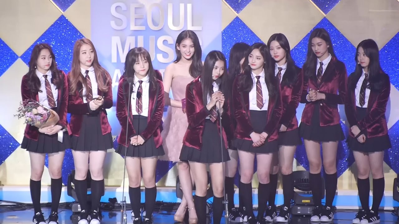 아이오아이 (I.O.I) 신인상수상소감 @나영눈물 [전체]  Cam