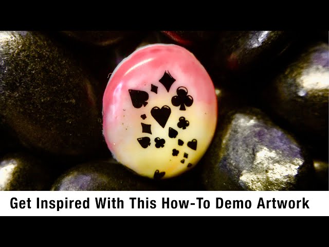 How to quickly create colorful background over pebble rock stamping art with jelly watercolor polish