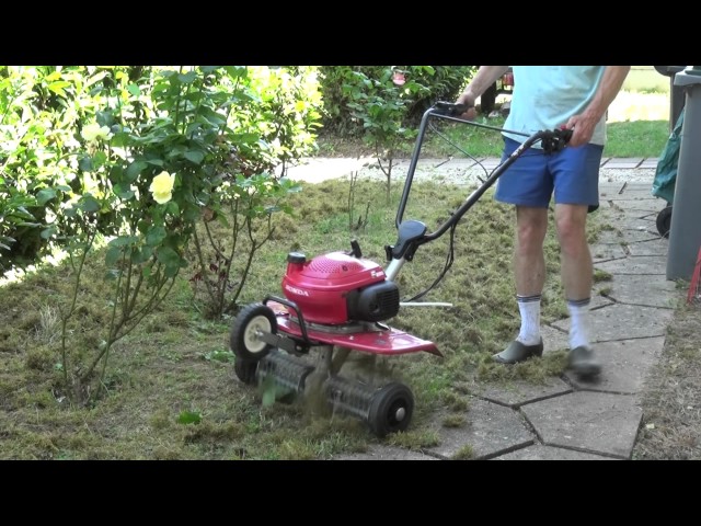 Jardinage par philordi Passage du kit émousseur et petit semi de gazon -  YouTube