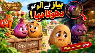 Onion Betrayed Potato! 😱 | The Biggest Secret in Vegetable Village//sabziyon ka world 