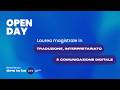 Open Day Magistrali Traduzione Interpretariato E Comunicazione Digitale