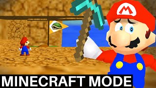 What if Minecraft Took Over Area 3 in Super Mario 64?