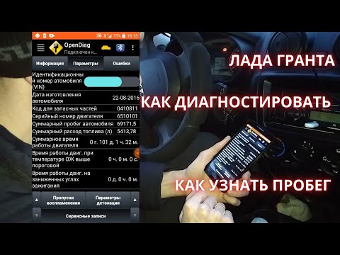Гранта - как узнать реальный пробег / диагностика авто часть 1