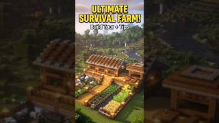 How To Build A Survival Farm Mansion In Minecraft 🌾✨ #shorts #minecraft #viral