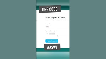 What is ORG CODE of ASC APP and HOW to LOGIN | TUTORIAL