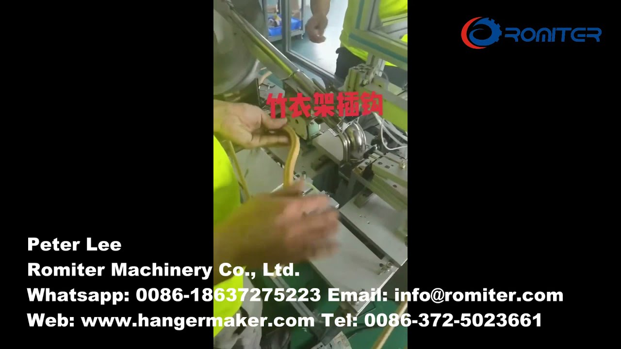 Automatic Wooden Hanger Metal Hook Assembling Machine