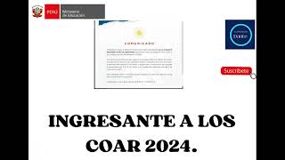 INGRESANTE A LOS COAR 2024 (COLEGIOS DE ALTO RENDIMIENTO)