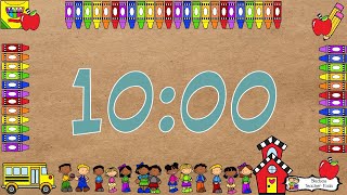10 Minute Timer with Brown Paper Banner Bledsoe Teacher Tools