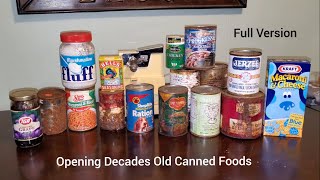 Opening And Dumping Out Decades Old Canned Foods