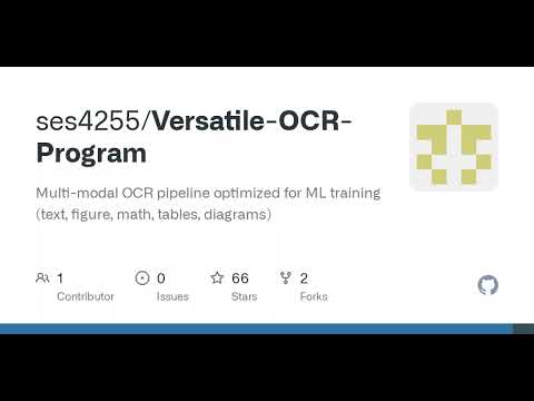 GitHub - ses4255/Versatile-OCR-Program: Multi-modal OCR pipeline ...