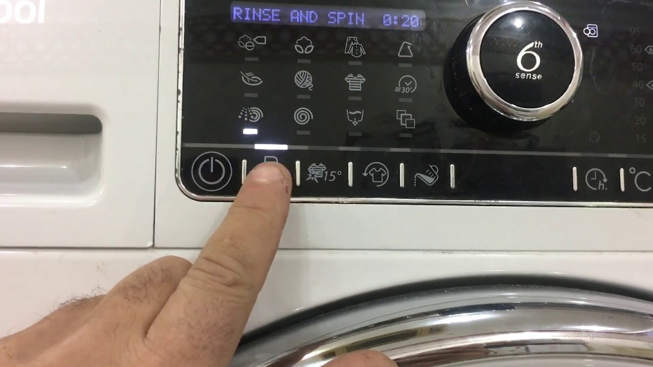 طريقه تغير اللغه وإعاده ضبط المصنع للغساله ويرلبول الحاسه السادسه 10كيلو