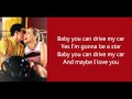 Glee - Drive My Car (Lyrics)