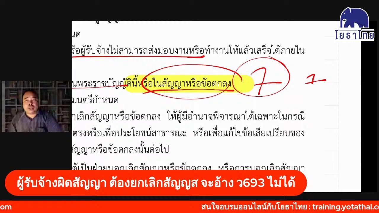 ผู้รับจ้างไม่ทำตามสัญญา ให้ยกเลิกสัญญา จะมาอ้าง ว693 ไม่ได้