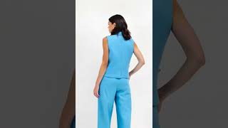 Cotton Linen Blend Sleeveless Vest & Wide Leg Pants Set@hefilo.com #linen  #minimalist #ChicAndComfy