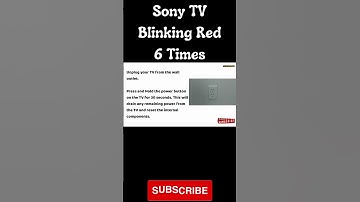 How To Fix Sony TV Blinking Red 6 Times #shortvideo #shorts #sonytvblinking