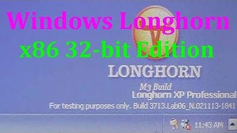 Installation of the Windows Longhorn 3713 [x86 32-bit Edition]