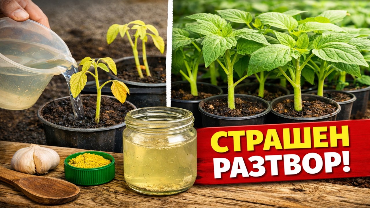 КРАЙ С ПОЛИВАНЕТО САМО С ВОДА! Разсадът ще стане здрав и дебел като дърво благодарение на този разт