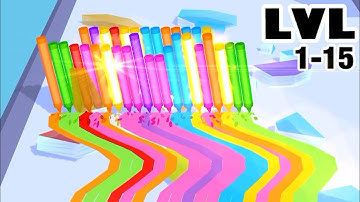 Pencil Rush - LVL 1-15 - Gameplay Walkthrough