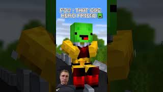JJ friends super hero? #minecraft #minecraftmemes