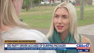 3rd party driver accused of dumping packages