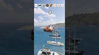 CAR VS 10 BOAT #beamngdrive #beamngexperiments #shorts  #simulation #automobile #beamngrao #beamng