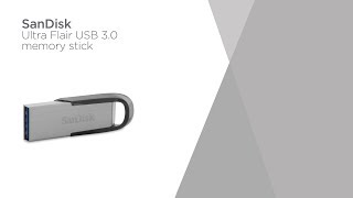 SanDisk Ultra Flair USB 3.0 Memory Stick - 16 GB Silver & Black | Product Overview | Currys PC World