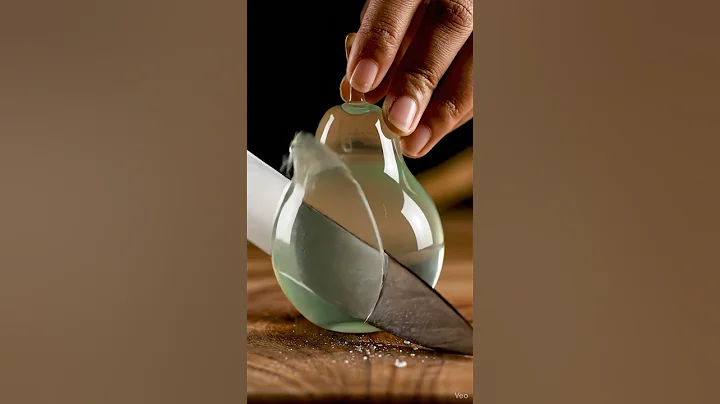 glass fruit cutting mirror pear #viral #ai #aiart #ytshorts #glassfruit