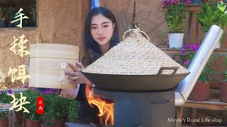 My life in the countryside of Yunnan, using rice to make hand kneaded bait blocks