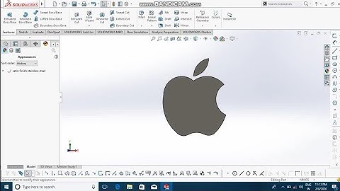 How to draw Apple symbol in solidworks