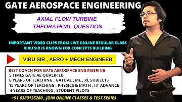 axial flow turbine Question | comment answer | aircraft propulsion | GATE AEROSPACE ENGINEERING